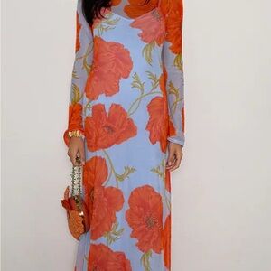 Never Fully Dressed Blue Poppy Aria Mesh Dress ❤️